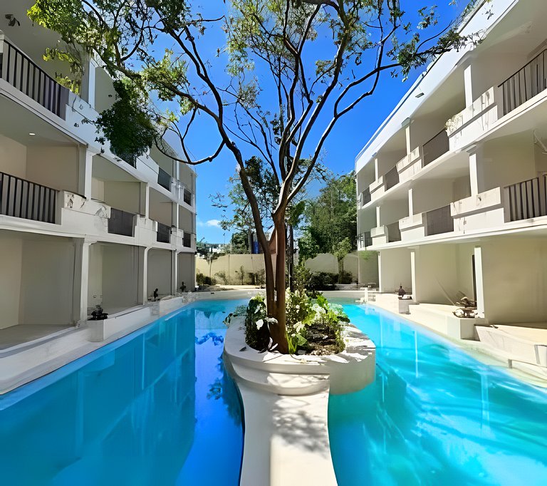 Direct Pool Access + E-Bike | Stylish Condo