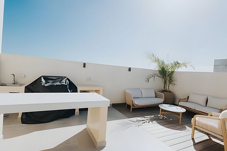 Cerca playa 1 recámara rooftop piscina jacuzzi