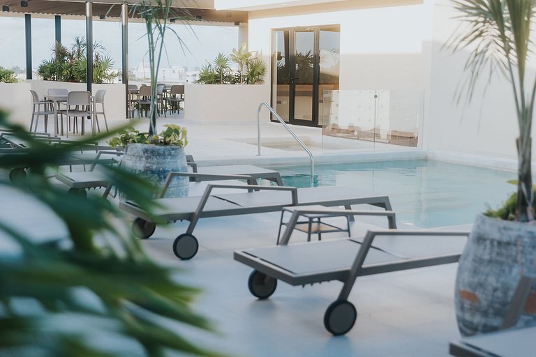 Estudio Lujo Rooftop Piscina Cerca De playa