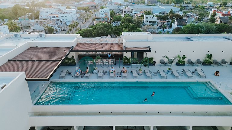 Studio Luxe Rooftop Piscine Proche de la plage