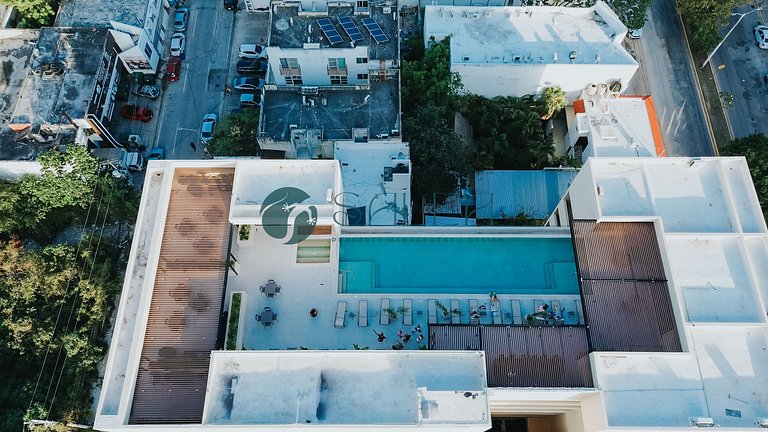 Studio Luxe Rooftop Piscine Proche de la plage