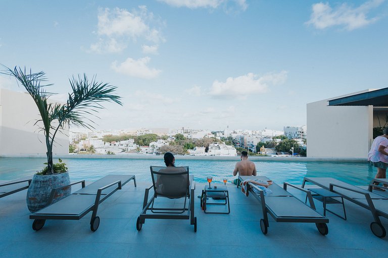 Estudio Lujo Rooftop Piscina Cerca De playa