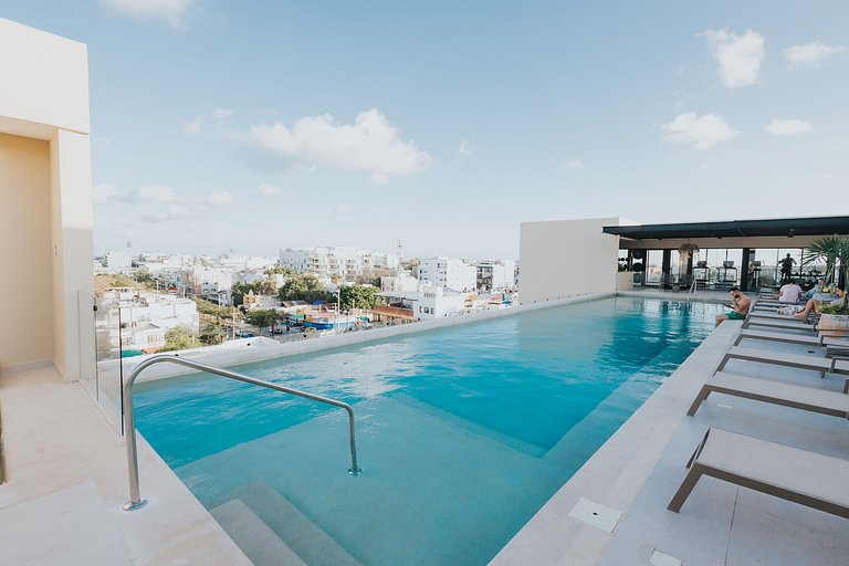 Estudio Lujo Rooftop Piscina Cerca De playa