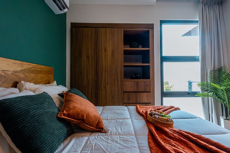 Ceiba 25 | 2 hab, 3 camas, piscina, gym, lavado