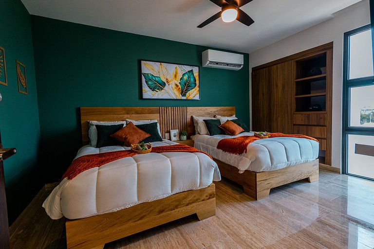 Ceiba 25 | 2BR, 3 beds, pool, gym, laundry
