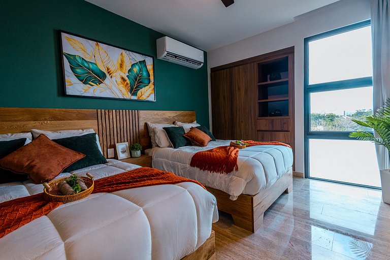 Ceiba 25 | 2BR, 3 beds, pool, gym, laundry