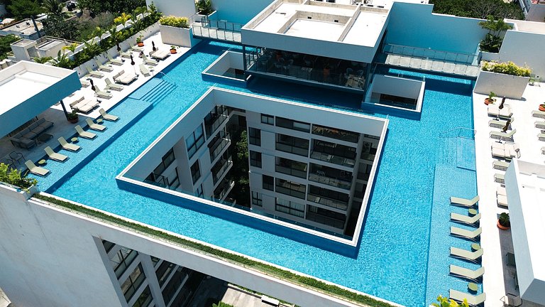 Ceiba 25 | 2 hab, 3 camas, piscina, gym, lavado
