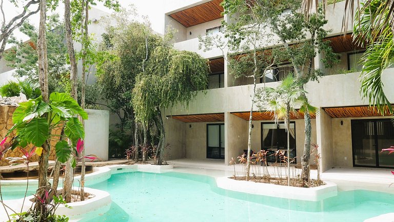 Studio Moderne avec Accès à la Piscine