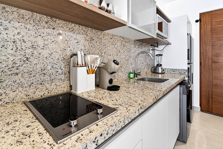 Studio centro PDC • Patio, jacuzzi y BBQ
