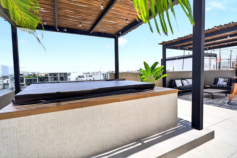 Studio centro PDC • Patio, jacuzzi y BBQ