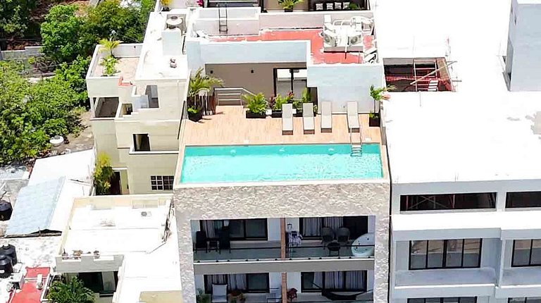 Studio centre PDC • Cour, jacuzzi & BBQ